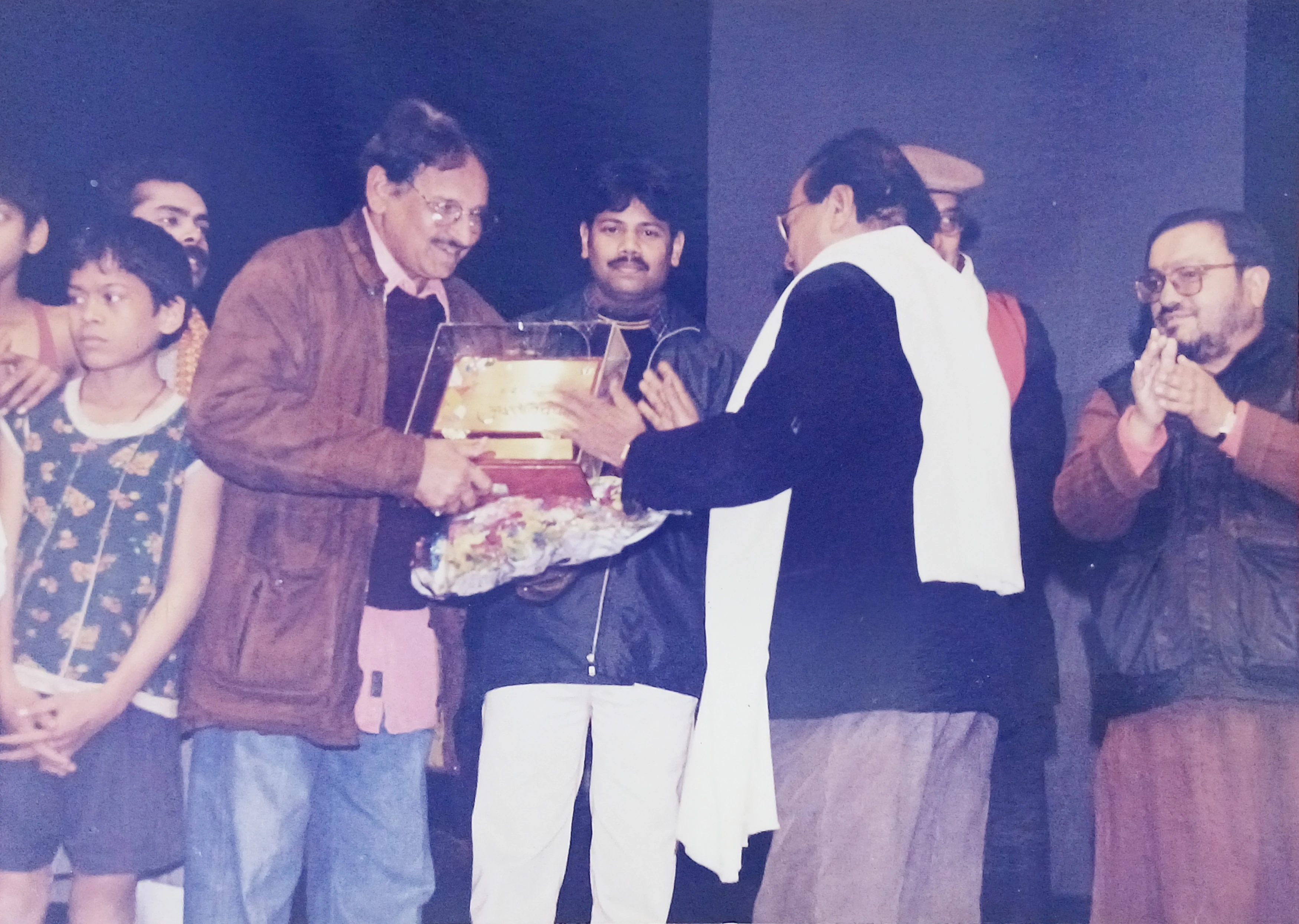 Suman Kumar Receiving an Award
